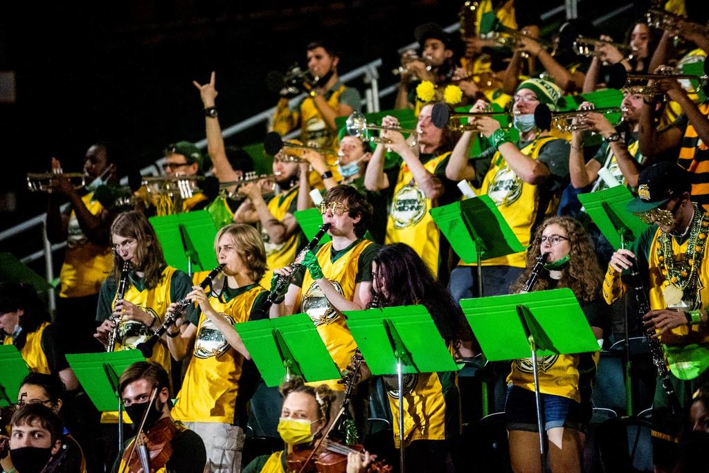 Group of students playing instruments