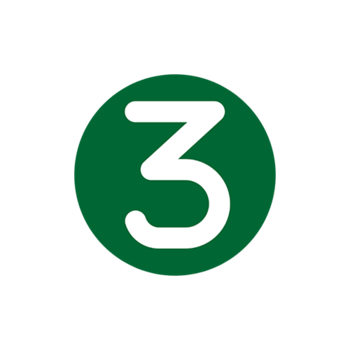 The number 3 in a green circle
